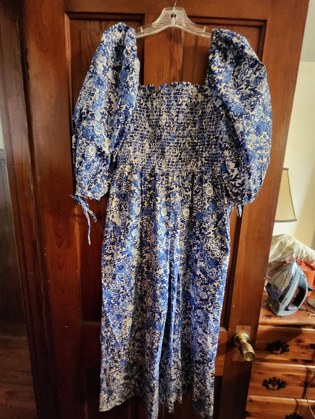 Cara Cara Navy And White Print Cropped Jumpsuit